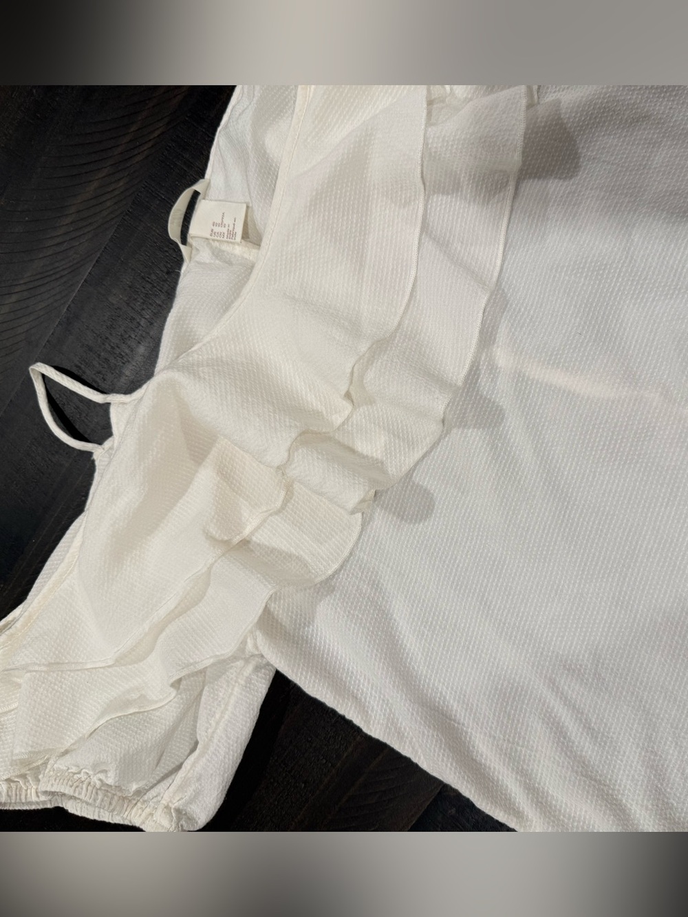 H&M White Ruffle Strap Blouse - Picture 2 of 4